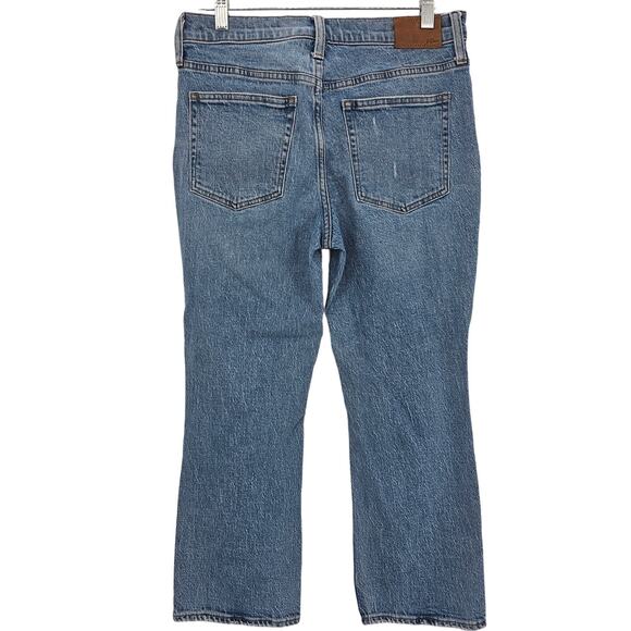 J. Crew Womans size 28 9" Billie Demi Boot Crop Distressed Denim Jeans Mid-Rise - Picture 3 of 10